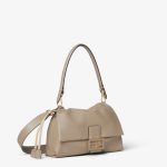 FENDI Mamma Baguette Medium Dove gray nappa leather bag - Image 4